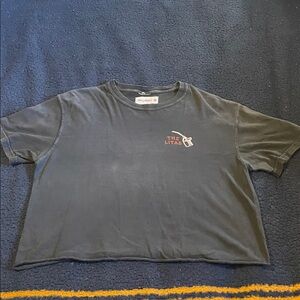 Hell babes The Litas Black Graphic Crop Tee